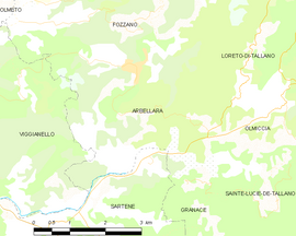Mapa obce Arbellara