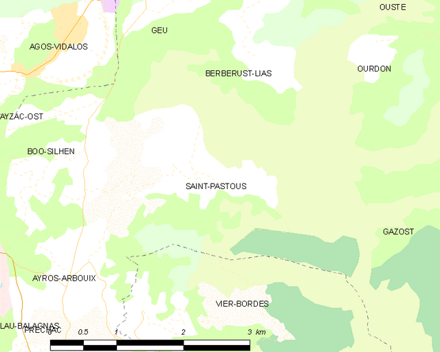 Poziția localității Saint-Pastous