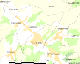 Mapa obce Oberdorf