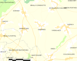 Mapa obce Gapennes