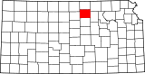 Map of Kansas highlighting Cloud County.svg