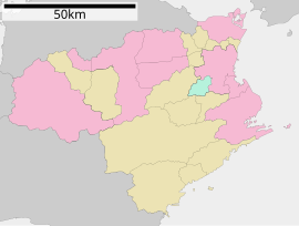 モラスコむぎの位置（徳島県内）