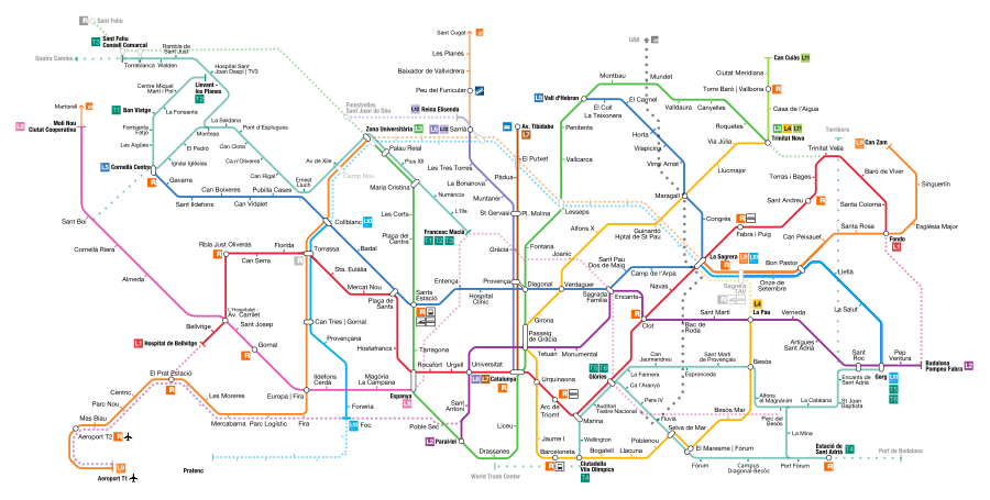 mapa xarxa metro barcelona Metro de Barcelona   Wikipedia, la enciclopedia libre