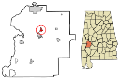 Location of Providence in Marengo County, Alabama.