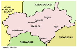 Mari El: Geographie, Bevölkerung, Verwaltungsgliederung und Städte