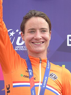 Marianne Vos - 2018 UEC European Road Cycling Championships (Women's road race - podium).jpg