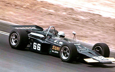 Mark Donohue in de USAC Championship Car Series in 1971.
