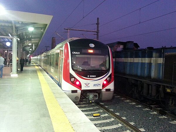 A Marmaray train at Kazlıçeşme