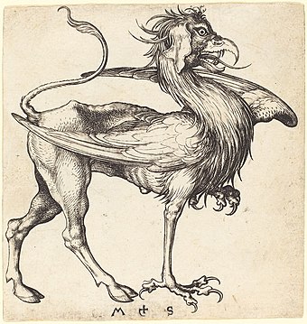 Martin Schongauer: グリフィン、15 世紀