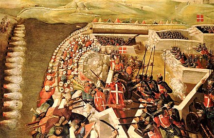 Ottoman attack on the post of the Castilian knights on 21 August 1565