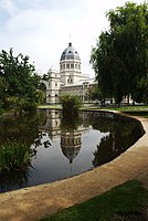 The building from the pool