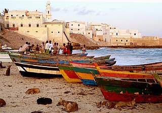 Barques somaliennes dans la région de Shabeellaha Hoose.
