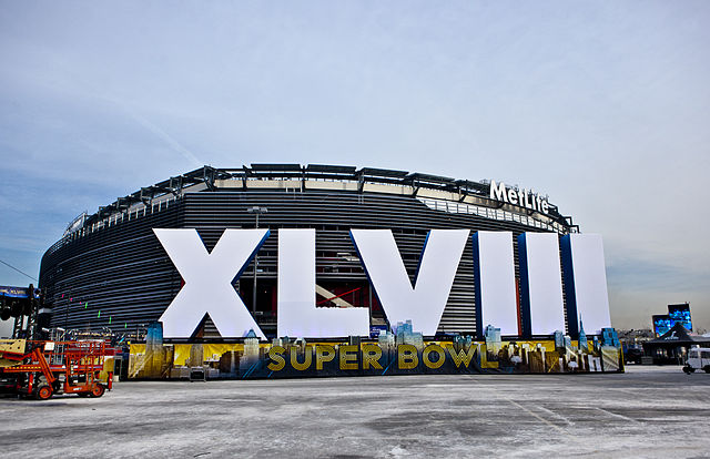 Exterior of MetLife Stadium for Super Bowl XLVIII