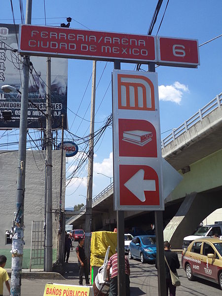 Entry sign to the station with the current name and pictogram