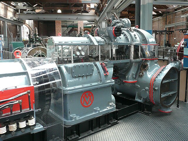 Metropolitan-Vickers 375 KW steam turbo-alternator