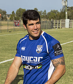 Michael Ennis, Bulldogs captain, at McDonald's Park.jpg