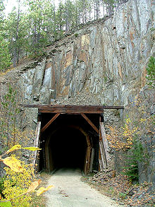 A tunnel along the George S. Mickelson Trail in the Black Hills Mickelson Trail Tunnel.jpg