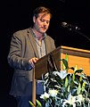 Swiss director Milo Rau at the Peter-Weiss-Preis award ceremony, Bochum 2017