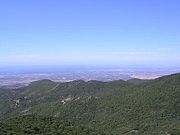Monte arci からのオリスターノ湾の眺め