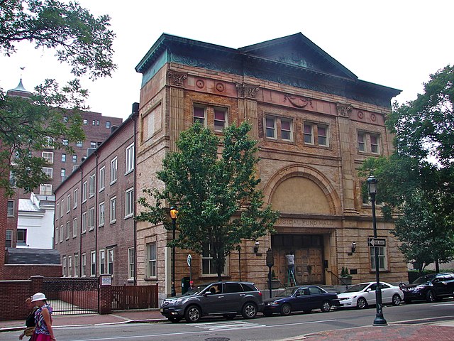 The Republican Party hosted its first Republican National Convention at Musical Fund Hall at 808 Locust Street in Philadelphia from June 17 to 19, 185