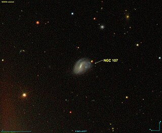 <span class="mw-page-title-main">NGC 107</span> Spiral galaxy in the constellation Cetus