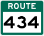 Route 434 Schild