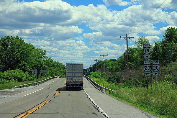 NY 19 at the US 20 interchange