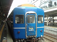 24 series passenger cars used on Nihonkai service (rear view)