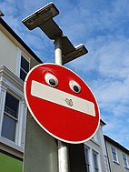 Googly eyes are small plastic craft supplies used to imitate