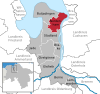 Lage der Stadt Nordenham im Landkreis Wesermarsch