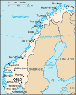 Lokacija Reichskommissariata Norveške