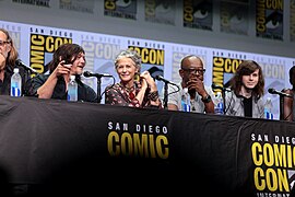 Norman Reedus, Melissa McBride, Lennie James & Chandler Riggs (36013330631).jpg