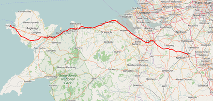 North Wales Coast Line map