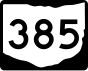 State Route 385 маркер