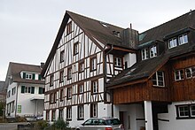 Half timbered house in Oberwil-Lieli Oberwil (komunumo Oberwil-Lieli) faktrabdomo 018.jpg