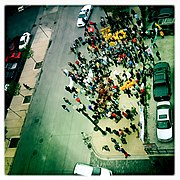 May Day attendees at the square in 2012. Occupy Chicago May Day protestors 43.jpg