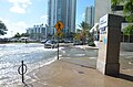 October 17 2016 sunny day tidal flooding at Brickell Bay Drive and 12 Street downtown Miami, 4.34 MLLW high tide am.jpg