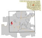 Oklahoma County Oklahoma Incorporated and Unincorporated areas Warr Acres highlighted.svg