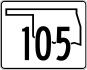 State Highway 105 işaretçisi
