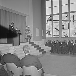 kerkzaal in 1969 als aula van de VU