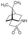 Camphorsultam is a sultam used as a chiral auxiliary in organic synthesis.