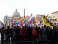 Sit-in for Alfredo Ormando, in front of Vatican, 2008.