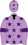 Mauve, purple stars, armlets and stars on cap