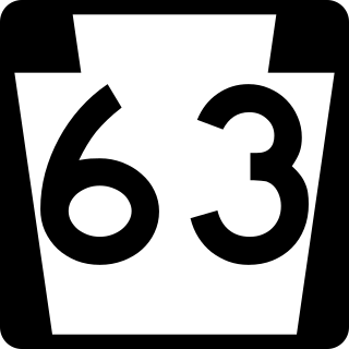 <span class="mw-page-title-main">Pennsylvania Route 63</span> 37.4-mile-long (60.2 km) state highway located in Pennsylvania