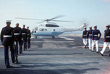 An Aerospatiale SA-330 Puma carrying President Corazon C. Aquino at Subic Bay Naval Base. PAF-Puma-at-Subic-Bay.JPEG