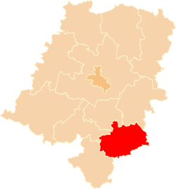 Kędzierzyn-Koźlen sijainti Podlasian voivodikunnan kartalla