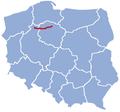 Section of the Świecie nad Wisłą – Złotów railway line