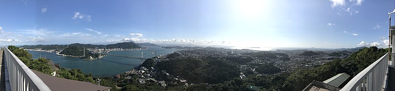 File:Panorama from roof of Hinoyama Station (west).jpg