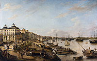 Pierre Lacour, Vue d’une partie du port et des quais de Bordeaux dits des Chartrons et de Bacalan, 1804.
