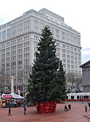 Christmas tree at Pioneer Courthouse Square